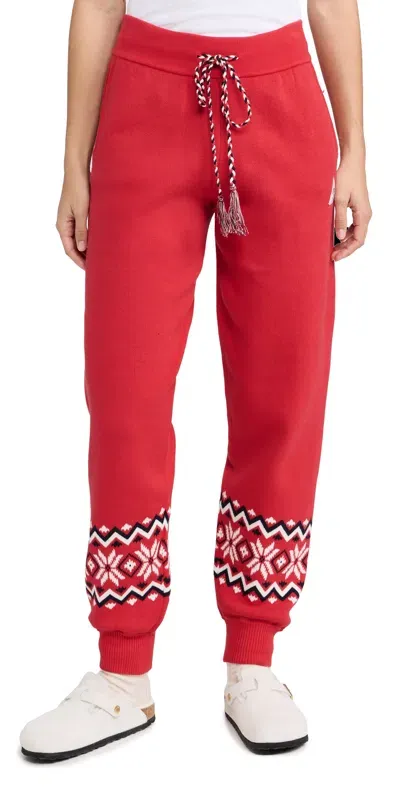 The Upside Keystone Jojo Knit Joggers Red