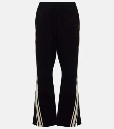 The Upside Petra Striped Flared Track Pants In Black