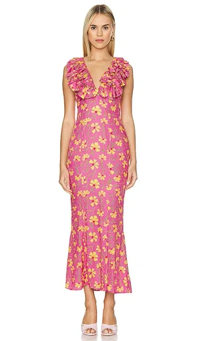 The Wolf Gang Circe Maxi Dress In Candy Floral