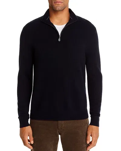 The Men's Store At Bloomingdale's Black Cashmere Half-zip Sweater - Exclusive