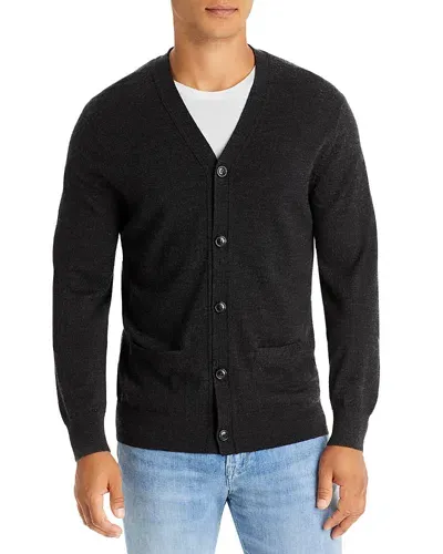 The Men's Store At Bloomingdale's Merino Wool V Neck Cardigan In Coal