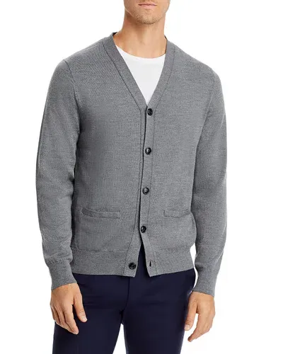 The Men's Store At Bloomingdale's Merino Wool V Neck Cardigan In Gray