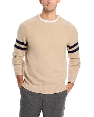 The Men's Store At Bloomingdale's Striped Sleeves Sweater In Oatmeal