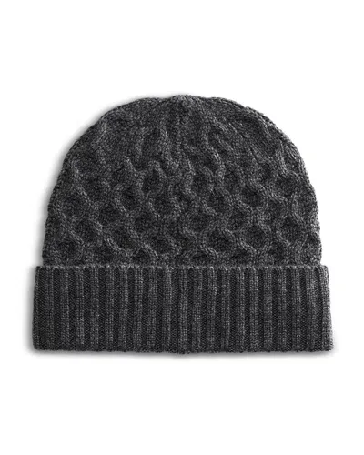 The Men's Store At Bloomingdale's Wool & Cashmere Cable Knit Beanie - Exclusive In Charcoal