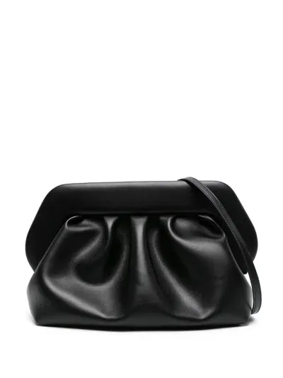 Themoirè Bios Clutch In Imitation Leather In Black