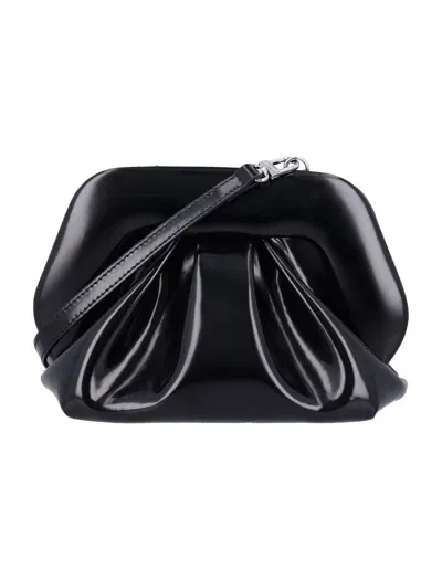 Themoirè Gea Vegan Fabric Clutch In Black