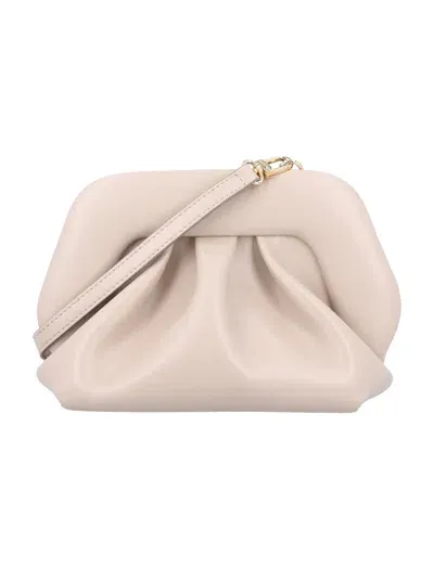 Themoirè Gea Vegan Fabric Clutch In Almond