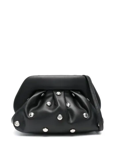 Themoirè Tia Clutch Bag In Black