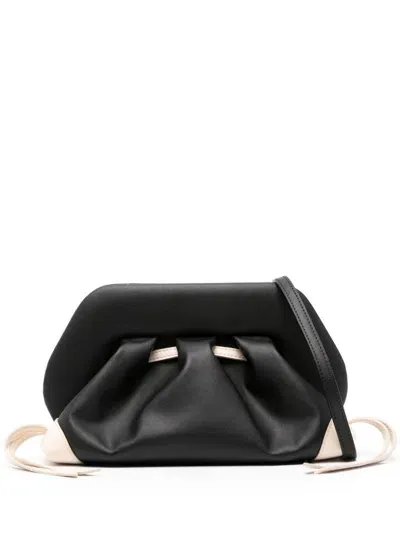 Themoirè Tia Clutch Bag In Black