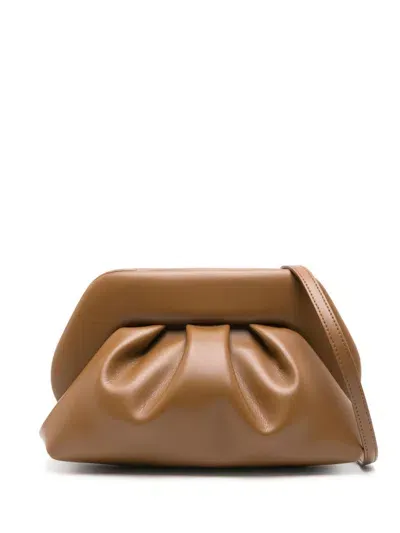 Themoirè Tia Clutch Bag In Brown