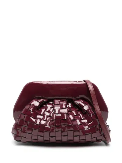 Themoirè Tia Clutch Bag In Red