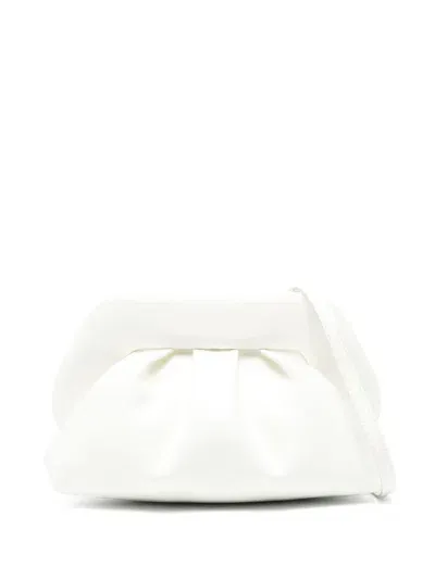 Themoirè Tia Clutch Bag In White