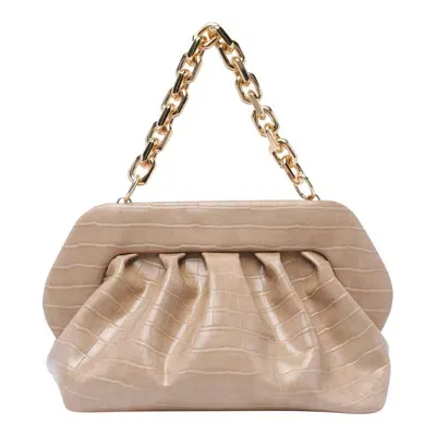 Themoirè Bios Embossed Ruched Tote Bag In Pink