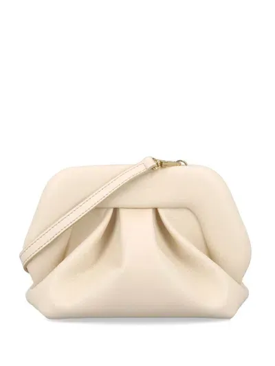 Themoire' Gea Vegan Leather Clutch In White