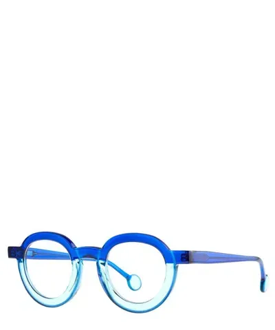 Theo Eyeglasses Ayunan 006 Transparent Delft Ware Blue+blueberry Jelly+trans In Crl