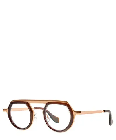 Theo Eyeglasses Bezel 008 Fairy Brown+mm Gold In Crl