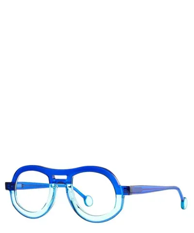 Theo Eyeglasses Huskesett 006 Transparent Delft Ware Blue+blueberry Jelly+tr In Crl