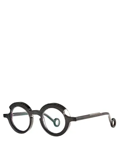 Theo Eyeglasses Sara 015 Pixel Black+transparent Pink In Crl