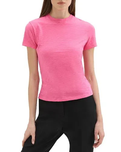 Theory 2 Nebulous Organic Cotton Tiny Tee In Pink Azalea