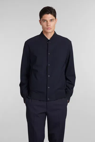 Theory Bomber In Blue Polyamide