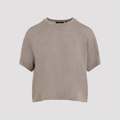 Theory Boxy Tshirt In Beige