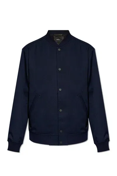 Theory Button In Navy