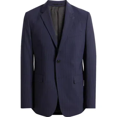 Theory Chambers Pinstripe Wool Blend Blazer In Navy - G0f