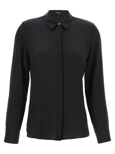 Theory Classic Fitted Shirt In Black