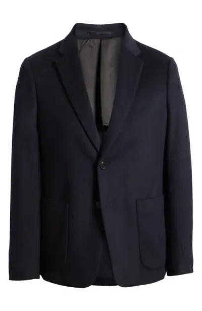 Theory Clinton Wool & Cashmere Unstructured Slim Fit Sport Coat - Exclusive In Dark Baltic