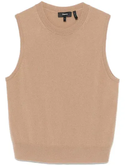 Theory Cn Shell.cashmere Clothing In 26r Royal Camel