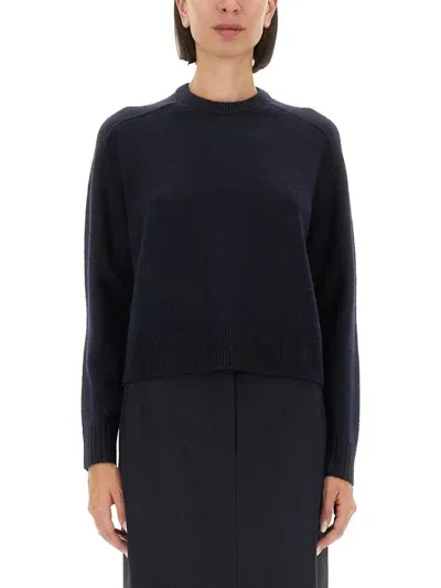 Theory Cropped Jumper In Navy