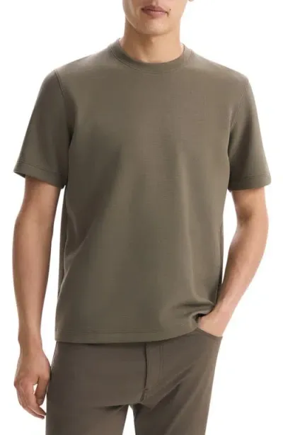 Theory Men's Delroy Double-knit T-shirt In Hunter Green