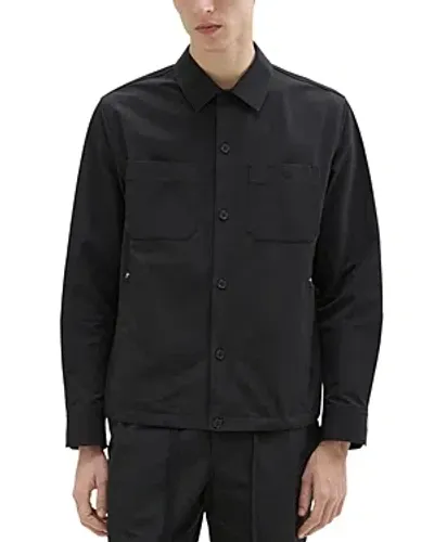 Theory Drawstring Hem Shirt Jacket In Black