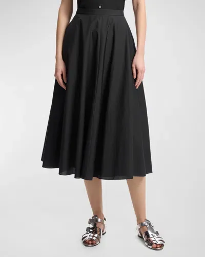 Theory High Waist Full Circle Skirt In Black