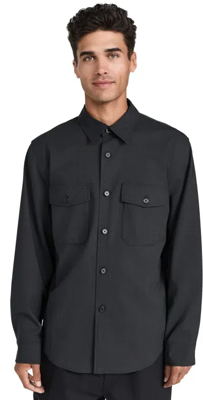 Theory Gargin Shirt Hickory Melange