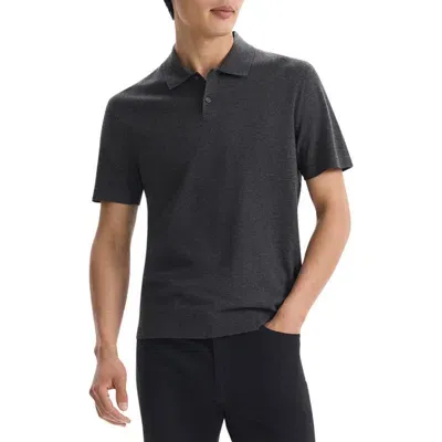 Theory Goris Performance Polo In Pestle Melange