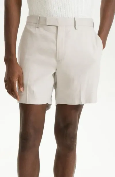 Theory Jarin Linen Blend Shorts In Limestone