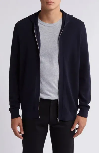 Theory Lievos Breach 2 Zip Hoodie Cardigan In Baltic