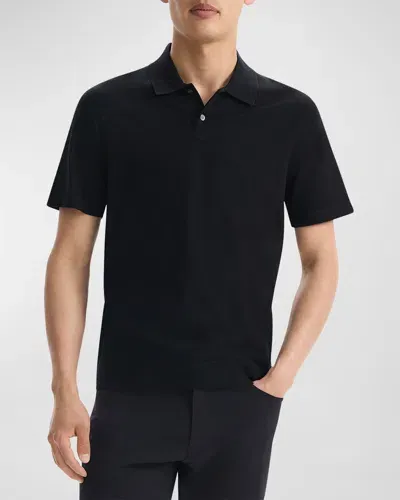 Theory Men's Goris Short-sleeve Polo Shirt In Black