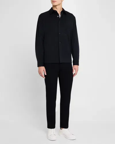 Theory Men's Snap Overshirt In Neoteric In Black