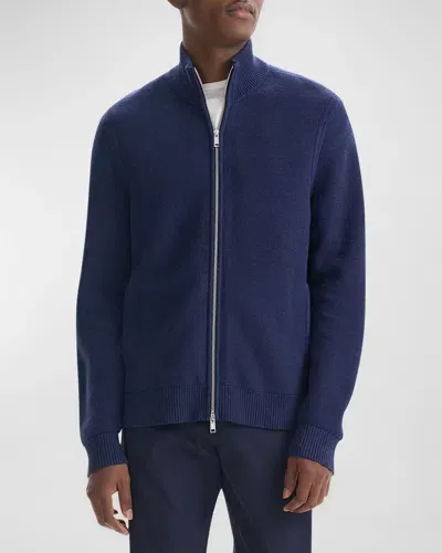 Theory Walton Regular Fit Front Zip Sweater In Baltic Melange