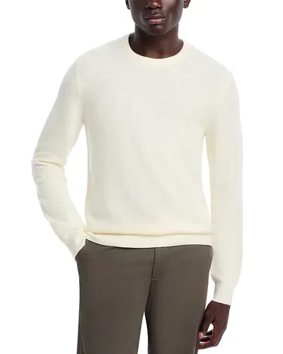 Theory Merino Wool Honeycomb Textured Sweater In Winter White