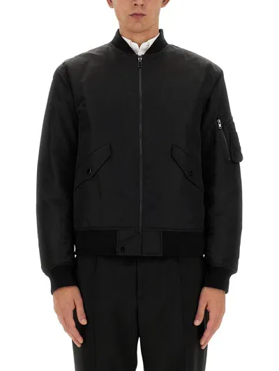 Theory Nylon Bomber Jacket In Black