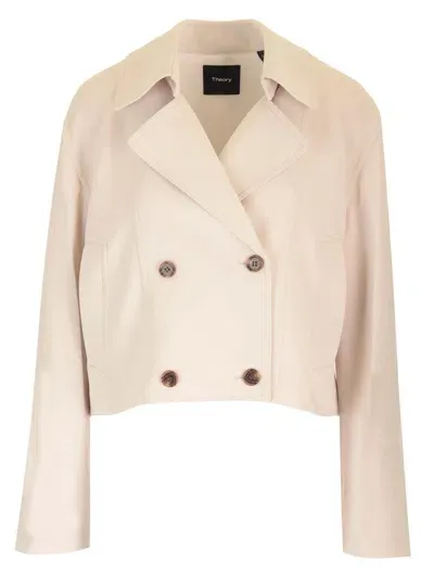 Theory Os Crop Trench.admir In White