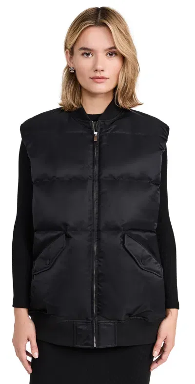 Theory Oversized Flight Vest Black