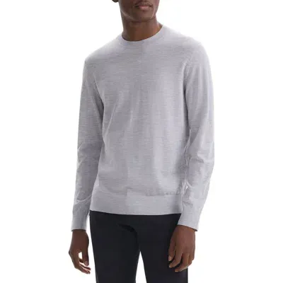 Theory Regal Wool Crewneck Sweater In Vapor Melange