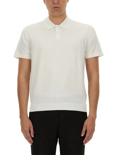 Theory Bron Cotton Regular Fit Polo Shirt In Sand