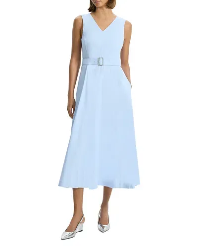 Theory Sleeveless Midi Dress In Skylight