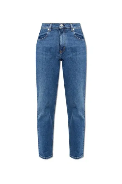 Theory Tapered Leg Jeans In Blue