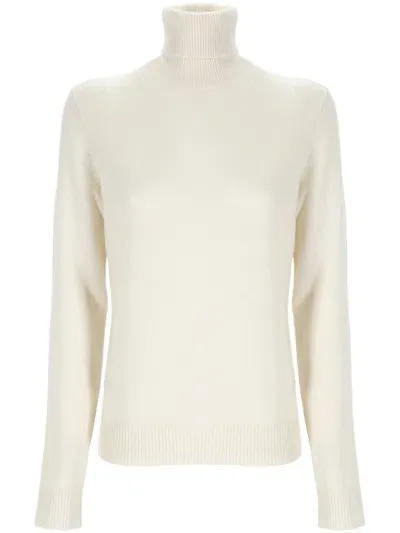 Theory Turtleneck Knitted Jumper In White